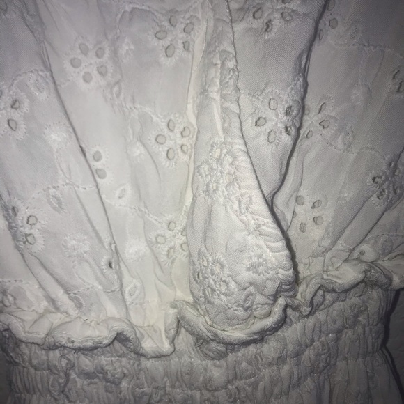 Surf Gypsy White Eyelet Lace Boho Romper Jumper Playsuit Cover-Up - Picture 5 of 7